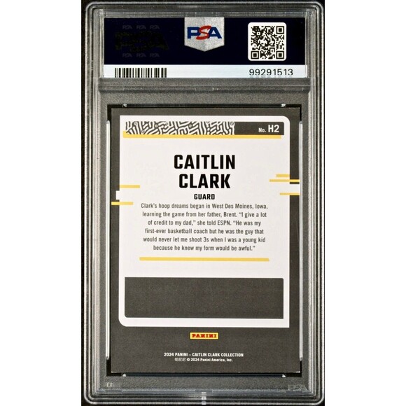 Caitlin Clark 2024 Panini Donruss Highlights Parallel #H2 Basketball Card PSA 7 - Picture 2 of 2